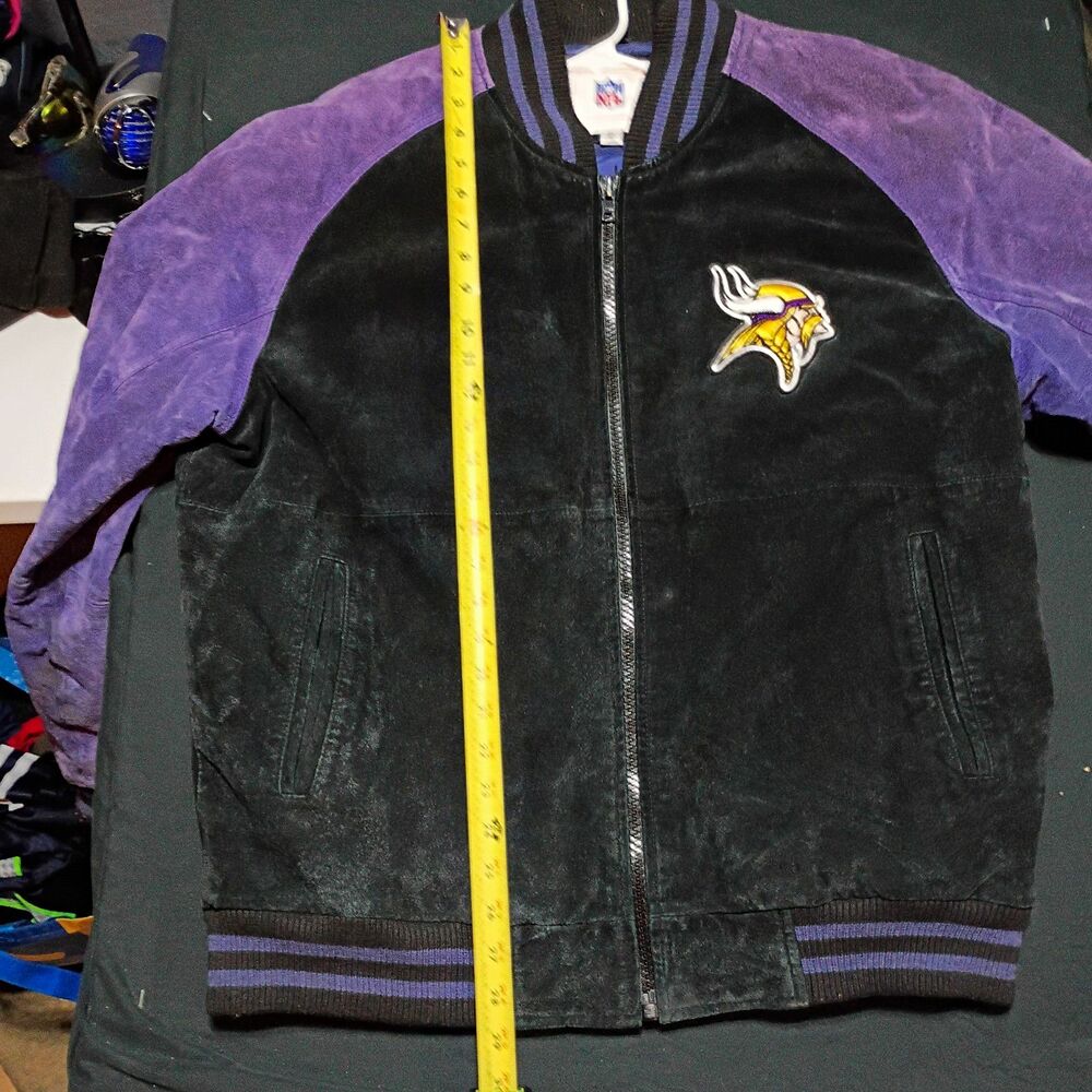 NFL Minnesota Vikings NFL Football Full Zip Jacket, XL, Black/Purple